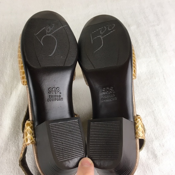 SAS WOMENS 9 Slim Suntimer Sandals Croc Print EUC - Picture 8 of 8